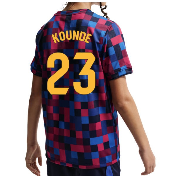 2026 2027 Barcelona Pre Match Shirt Apparel (Kids) (Kounde 23)-ProGear Kits